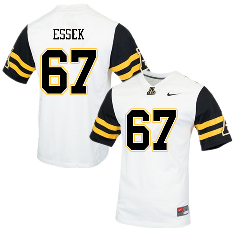 Men #67 Cole Essek Appalachian State Mountaineers College Football Jerseys Sale-White - Click Image to Close